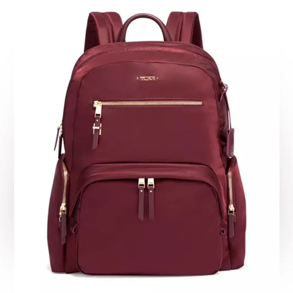 Tumi Voyageur Carson Backpack in Burgundy *Discontinued* - Picture 3 of 6